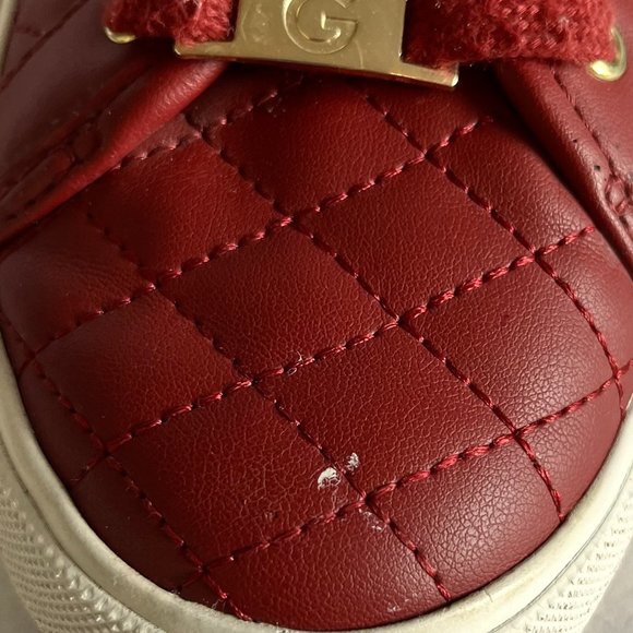 “G” Los Angeles – Guess Burgundy ‘Quilted’ Sneakers w/ Matching Laces  Size 7M - Picture 12 of 12